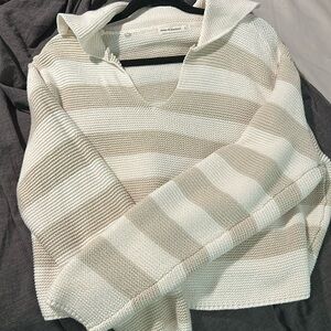 Neutral striped sweater